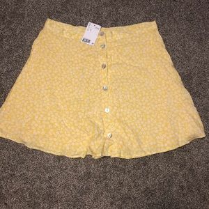 Yellow floral skirt